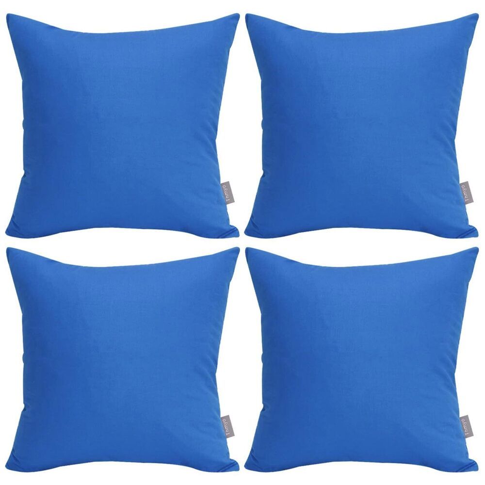 6292 4-Pack 100% Cotton Comfortable Solid Decorative Throw Pillow